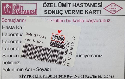 Randevu & Laboratuvar Sonuçları Randevu & Laboratuvar Sonuçları