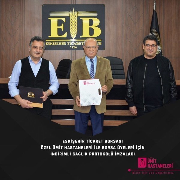 Eskişehir Ticaret Borsası Özel Ümit Hastaneleri İle Borsa Üyeleri İçin İndirimli Sağlık Protokolü İmzaladı. Eskişehir Ticaret Borsası Özel Ümit Hastaneleri İle Borsa Üyeleri İçin İndirimli Sağlık Protokolü İmzaladı.